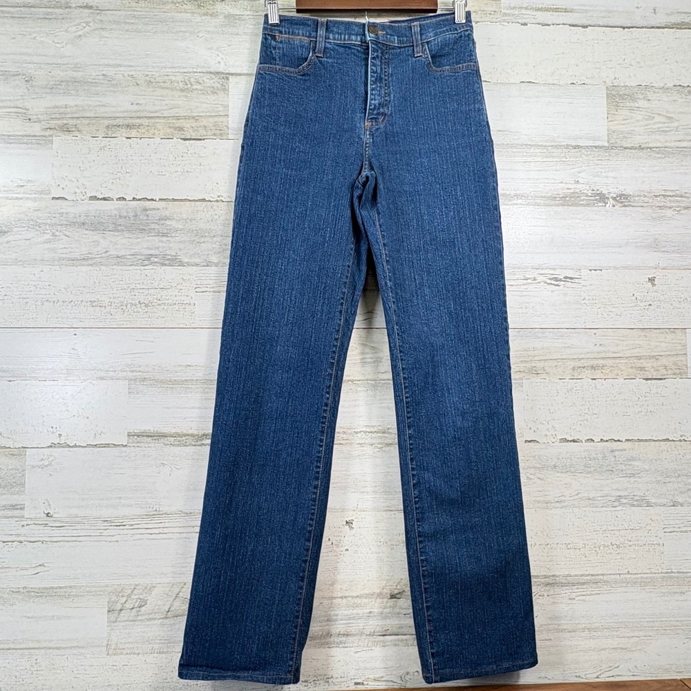 NYDJ‎ Straight Leg Jeans Womens 0 Blue Marilyn High Rise Lift Tuck Chic Denim